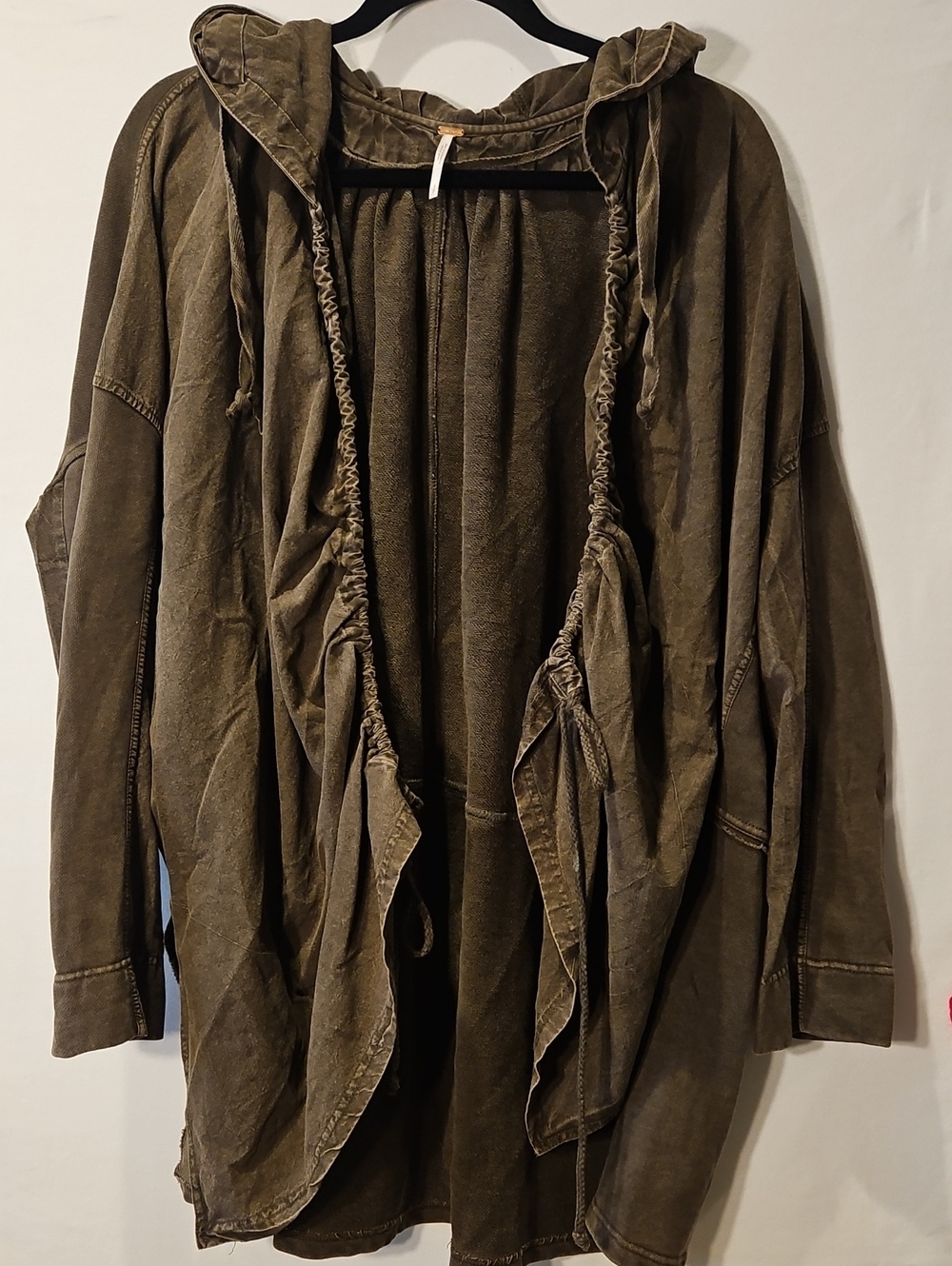 Free People Unique Rich Olive Cotton Hooded Adirondack 0188